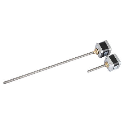 สเต็ปเปอร์มอเตอร์เชิงเส้นขนาดเล็กขนาดเล็กพร้อมเพลาสกรู Nema17 Tr8 400mm