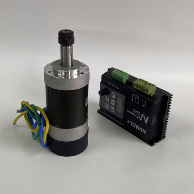 0.5 Kw 500w Cnc Spindle เครื่องยนต์ มินิ 12000RPM 500W 48VDC Spindle เครื่องยนต์ พร้อม Er11 Chuck